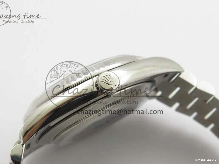 0417 SoftTouch Day-Date 40mm 228239 BP New Dial Version 904 SS Ice Blue T Crystal Markers Dial on SS President Bracelet A 2822